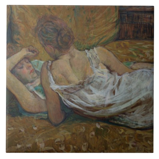 Henride Toulouse-Lautrec | zwei Freunde (Pastell) Fliese (Vorderseite)