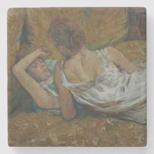 Henride Toulouse-Lautrec zwei Freunde (Pastell) Steinuntersetzer
