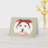 Henrietta, die Havanese-Grußkarte Karte (Gelbe Blume)