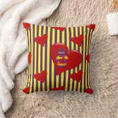 Henrietta Hippo Throw Kissen Lila-gelbe Streifen (Decke)