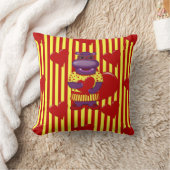 Henrietta Hippo Throw Kissenrot-gelbe Streifen Kissen (Decke)