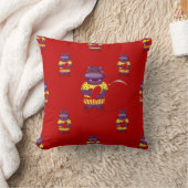 Henrietta Hippo Throw Pillow-Red Kissen (Decke)