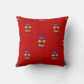 Henrietta Hippo Throw Pillow-Red Kissen (Rückseite)