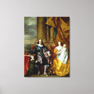 Henrietta Maria und Charles I durch Van Dyck Leinwanddruck
