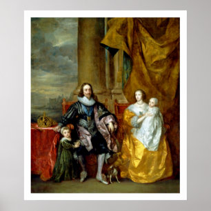 Henrietta Maria und Charles I von Van Dyck Poster