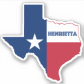 Henrietta Texas Aufkleber (Vorderseite)
