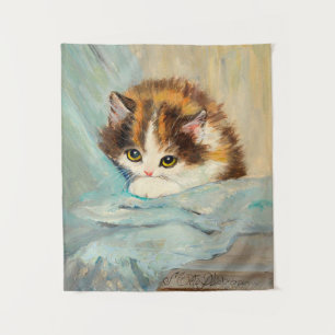 Henriëtte Ronner Knip Niedliche Kittenmalerei Wandteppich
