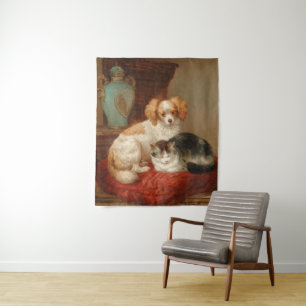 Henriëtte Ronner Knip's Best of Friends Malerei Wandteppich