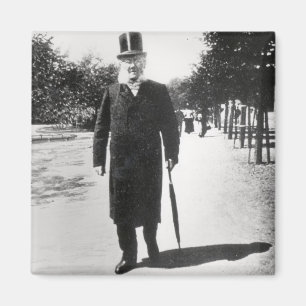 Henrik Ibsen (1828-1906) in Oslo, 1896 (b/w Foto) Magnet