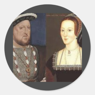 Henry 8th und Anne Boleyn Runder Aufkleber