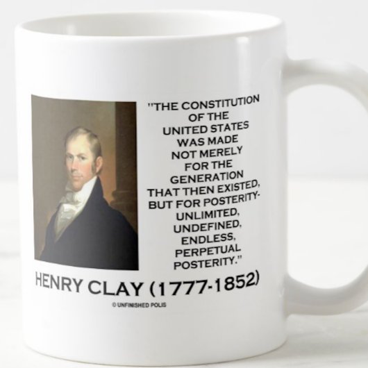 Henry Clay-Verfassung für die Nachwelt der Staaten Kaffeetasse