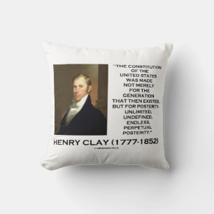 Henry Clay-Verfassung für die Nachwelt der Staaten Kissen