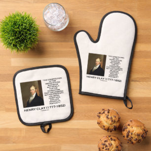 Henry Clay-Verfassung für die Nachwelt der Staaten Ofenhandschuh & Topflappen-Set