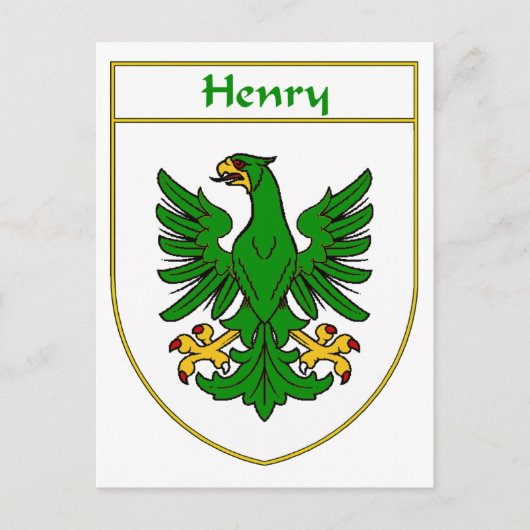 Henry Coat of Arms/Familienwappen Postkarte (Vorderseite)