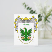 Henry Coat of Arms (Mantled) Postkarte (Stehend Vorderseite)