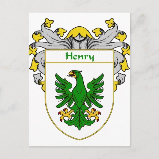 Henry Coat of Arms (Mantled) Postkarte (Vorderseite)