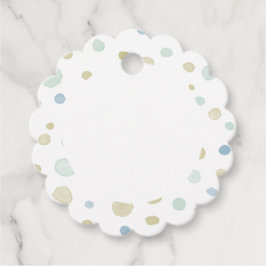 Henry Confetti Watercolor Dots Favor Tags Geschenkanhänger