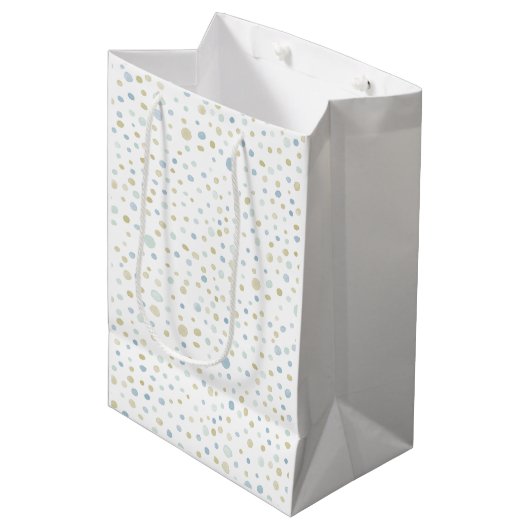 Henry Confetti Watercolor Dots Geschenktasche Mittlere Geschenktüte (Vorderseite Schrägansicht)