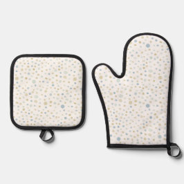 Henry Confetti Watercolor Dots Ofenhandschuh & Topflappen-Set