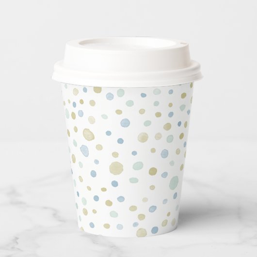 Henry Confetti Watercolor Dots Paper Cup Pappbecher (Vorderseite)