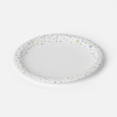 Henry Confetti Watercolor Dots Paper Plate Pappteller (Schrägansicht)