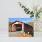 Henry Covered Bridge Bennington Vermont Postkarte (Stehend Vorderseite)