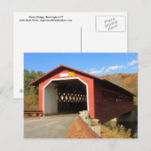 Henry Covered Bridge Bennington Vermont Postkarte (Vorne/Hinten)
