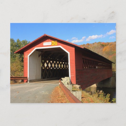 Henry Covered Bridge Bennington Vermont Postkarte (Vorderseite)