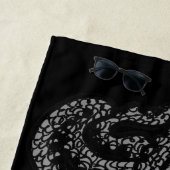 Henry das glückliche Kraken-Badetuch (Schwarzes) Strandtuch (Beispiel)