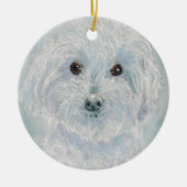 Henry das Maltipoo Keramik Ornament (Vorne)
