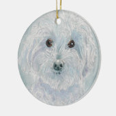 Henry das Maltipoo Keramik Ornament (Links)