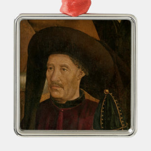 Henry das Navigatordetail vom Polyptych Silbernes Ornament