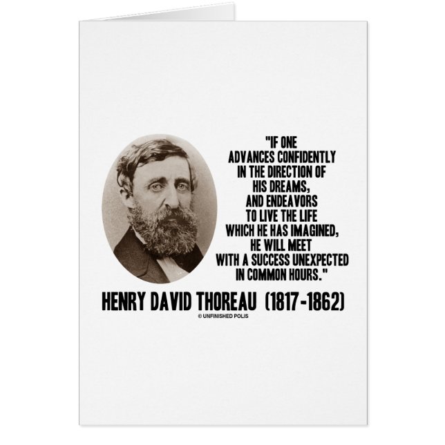 Henry David Thoreau Advance Confidently Dreams (Vorne)