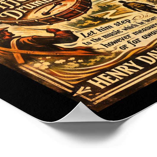 Henry David Thoreau anderer Trommler Poster (Ecke)