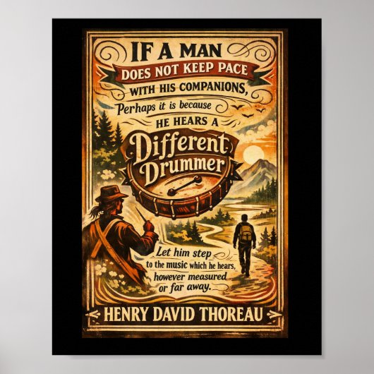 Henry David Thoreau anderer Trommler Poster (Vorne)
