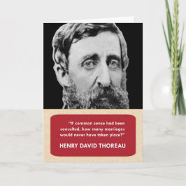 Henry David Thoreau Anti-Valentine's Day Card Feiertagskarte
