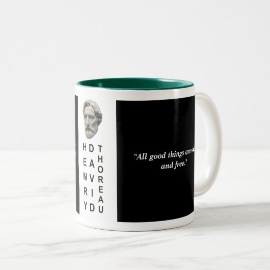 Henry David Thoreau Custom Quote Philosophie Tasse (VorderseiteRechts)