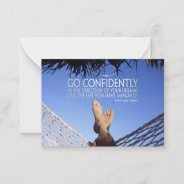 Henry David Thoreau Inspiration Vertrauen Mitteilungskarte