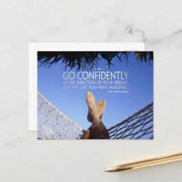 Henry David Thoreau Inspiration Vertrauen Postkarte