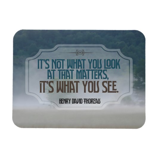 Henry David Thoreau Inspiration Zitat "See" Flex Magnet (Horizontal)