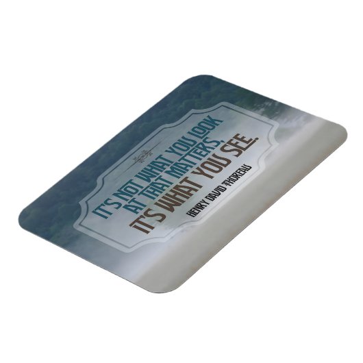 Henry David Thoreau Inspiration Zitat "See" Flex Magnet (Linke Seite)