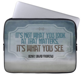 Henry David Thoreau Inspiration Zitat "See" Laptopschutzhülle