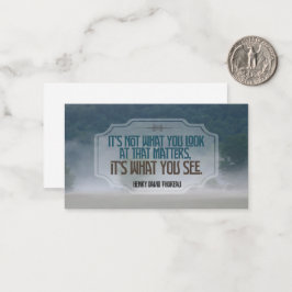 Henry David Thoreau Inspiration Zitat "See" Mitteilungskarte