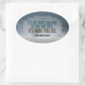 Henry David Thoreau Inspiration Zitat "See" Ovaler Aufkleber (Tasche)