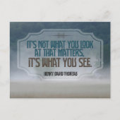 Henry David Thoreau Inspiration Zitat "See" Postkarte (Vorderseite)