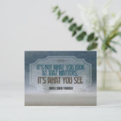 Henry David Thoreau Inspiration Zitat "See" Postkarte (Stehend Vorderseite)