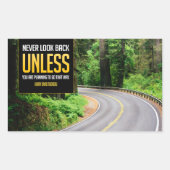 Henry David Thoreau Inspiration Zitat "Zurück" Rechteckiger Aufkleber (Vorderseite)