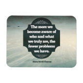 Henry David Thoreau Inspirational Zitat "Aware" Magnet (Horizontal)