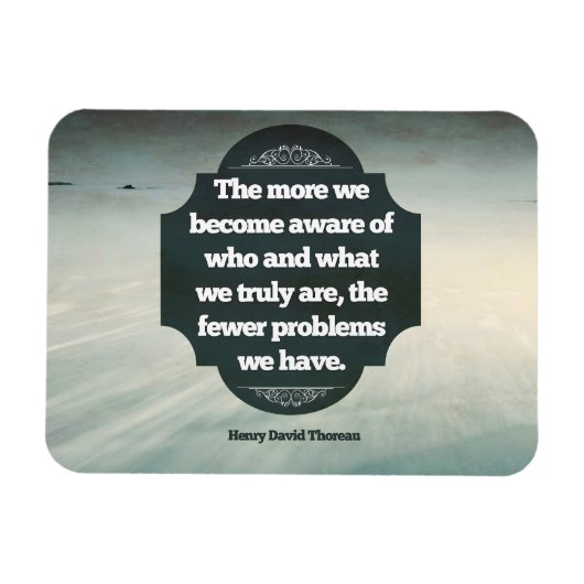 Henry David Thoreau Inspirational Zitat "Aware" Magnet (Horizontal)