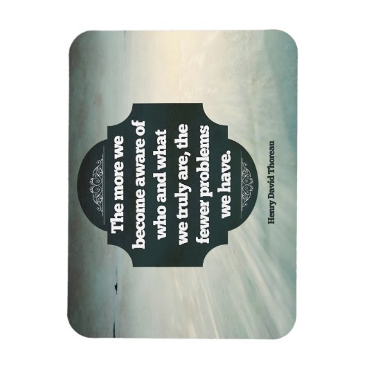 Henry David Thoreau Inspirational Zitat "Aware" Magnet (Vertikal)
